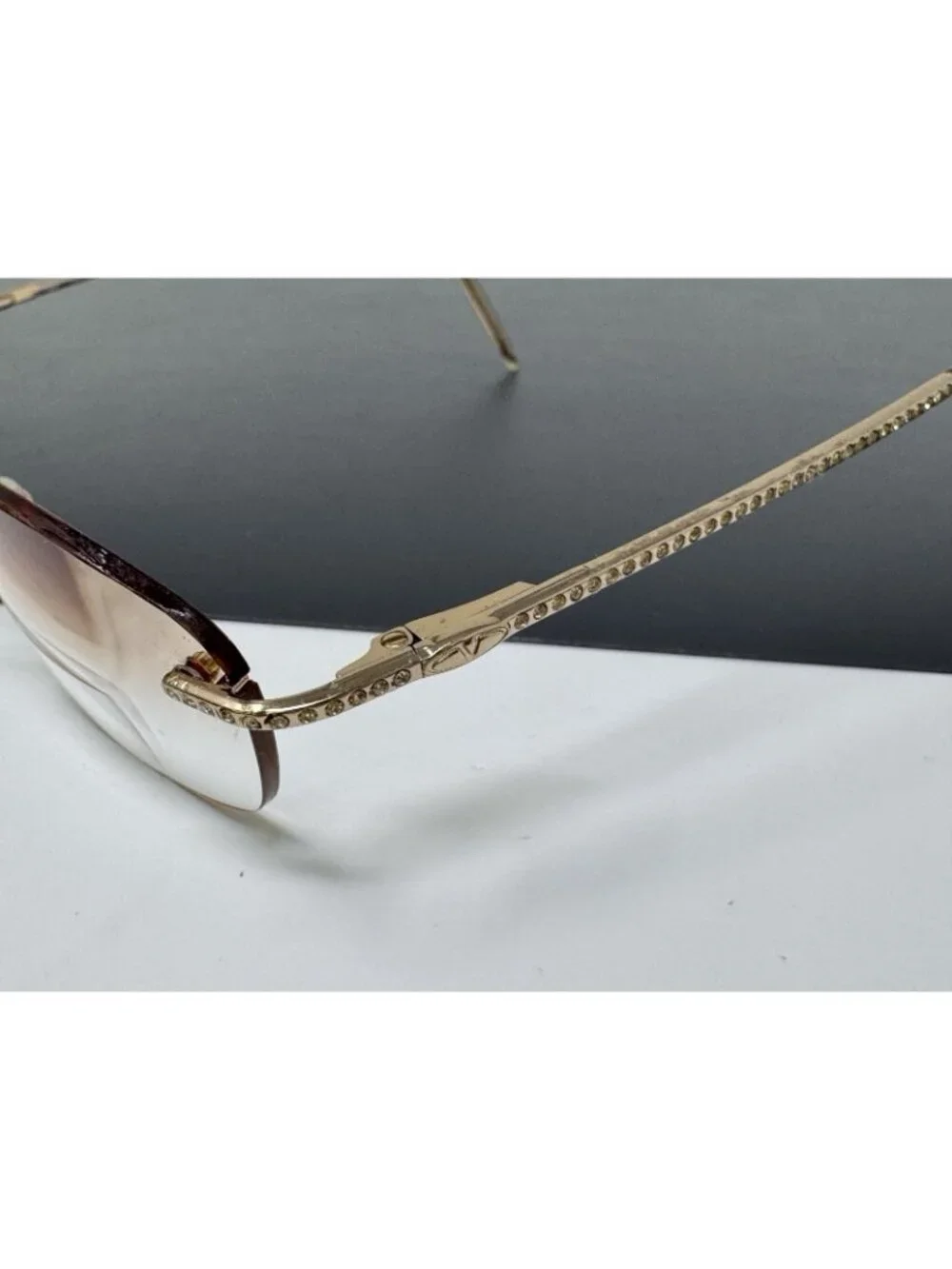Valentino Eyeglasses, Frames Only, V5288 02S Gold 50 - 17-135, Rimless, Italy